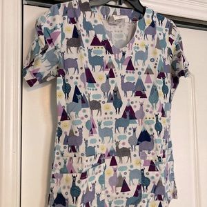 Llama scrub top